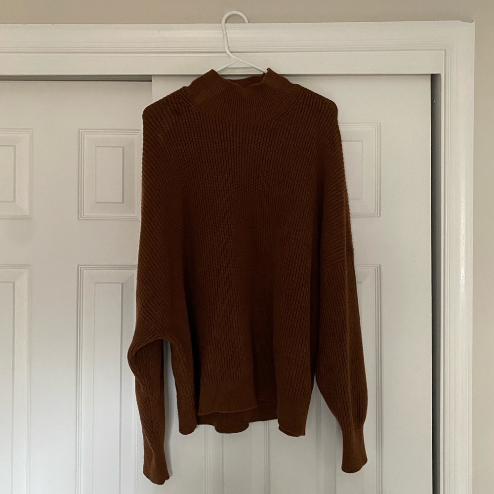 J. Crew ribbed turtleneck sweater in stretch yarn size 3X Heather Hazelnut